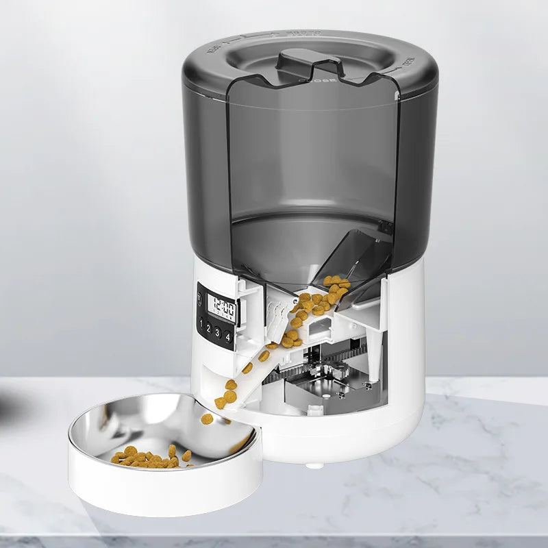 4L Automatic Timer Bowl Auto Feeder 4L Smart Pets Feeder Suitable for Small Cats and Dog Remote Feeding