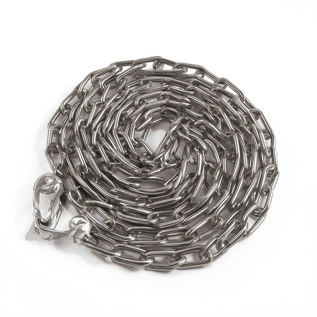 Heavy-Duty 30ft Pet Tie-Out Chain – Durable Silver Steel